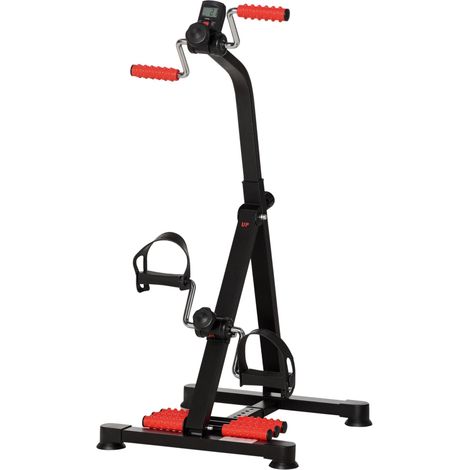 Vélo d'entraînement pour la rééducation des bras et des jambes avec hauteur et largeur réglable, masseurs, LCD, noir (1/5)