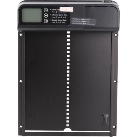 Automatic timer chicken coop door, IP45 waterproof aluminum pet door, battery-powered automatic opening chicken coop door for farms (1/5)