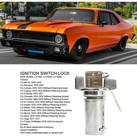 Zündschlösser mit 2 Schlüsseln LC1429 – Bel Air, Biscayne, Camaro, Caprice, Chevelle, Chevette und andere (1/4)