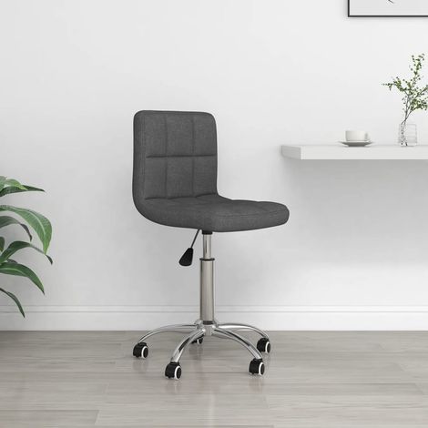 Chaise de bureau pivotante Fauteuil gamer - Chaise d'ordinateur Gris foncé Tissu BonneVie-80441 (1/5)