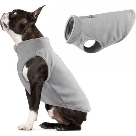 Jersey polar para perro color turquesa - Talla S - Largo de espalda 26 cm y circunferencia del pecho 34 cm (1/5)
