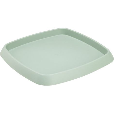 Soucoupe carrée CHORUS Vert laurier 17,5 cm, pour pot 20 cm - EDA