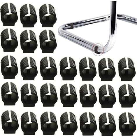 Juego de 32 almohadillas protectoras para patas de sillas, protectores de suelo, fundas para sillas en forma de U de 25 mm (1/5)