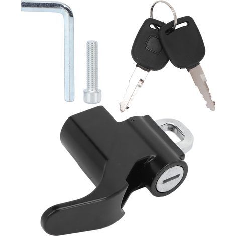 Motorradhelm-Sicherheitshaken, Schloss mit 2 Schlüsseln, 6-mm-Schraublöcher, Diebstahlsicherung aus Aluminiumlegierung für Motorräder und Roller. (1/5)