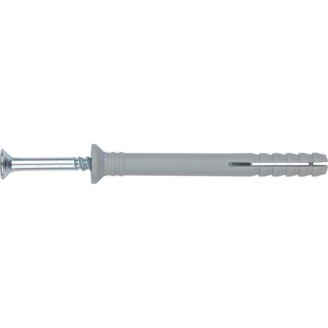 Index Fixing Systems TC-CA - Tasselli chiodabili preassemblati con vite filettata e testa svasata (zincata, poliammide 6.6, 8 x 120 mm, diametro 8 mm (1/3)