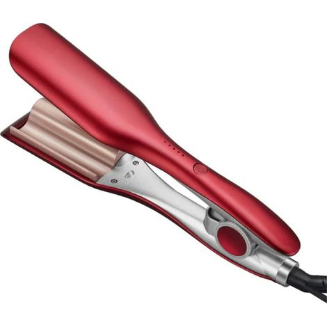 Fer à friser professionnel pour cheveux courts et longs, plaque céramique, effet ondulé volumateur, double tension, lisseur cranté pour coiffure texturisée (1/5)