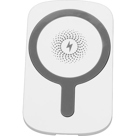Magnetisches kabelloses Autoladegerät, einfach zu installieren und zu bedienen. Hochstabile kabellose Autohalterung aus ABS mit Befestigung für 12- und 13-Zoll-iPhones (weiß). (1/5)