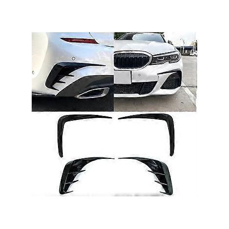 Front- und Heckstoßstangen-Canards, Nebelscheinwerferblenden / Canards-Spoiler-Splitter für 3er BMW G20 G21 G28 201