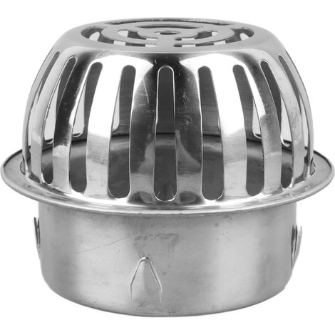 Bondegout toit acier inoxydable rond pour balcon anti bouchon évacuation eau 110mm (1/5)