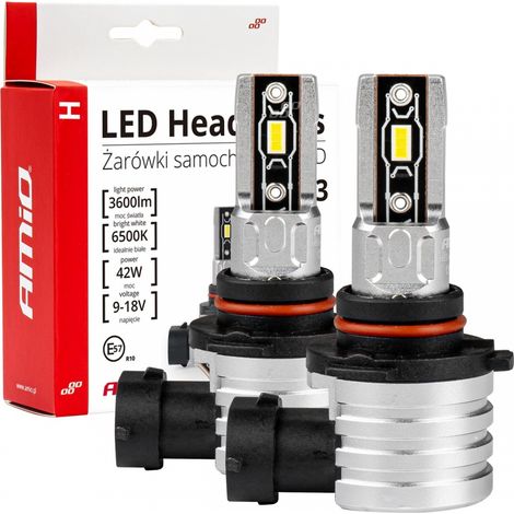 Bombillas LED para coche serie H-mini HB3 9005/HIR1 9011/H10 6500K Canbus amio-03334 (1/5)