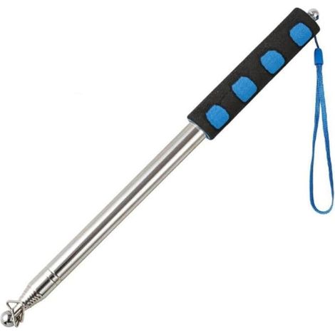Kit de poste telescópico de 2 m, acero inoxidable con 5 clips para enseñanza, viajes, montañismo, camping (1/5)