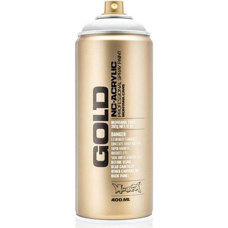 Bombe de peinture - Gold - Acrylique - Transparent white - 400ml - Montana Cans