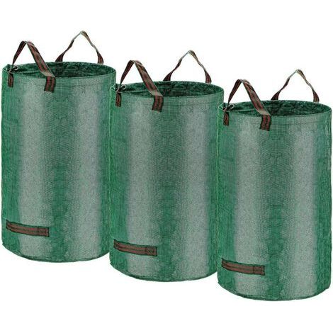500L Large Garden Bags, XXXL Heavy-Duty Garden Waste Bags with Double Handle, Freestanding and Foldable Waste Bag, Reusable Garden Bag, Dry Bag (PP) for Vegetables (1/4)