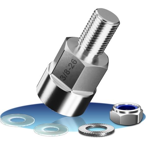 Adaptateur d'essieu de vélo universel pour essieu plein 3/8" x 26 - Adaptateur d'attelage universel pour remorque de vélo (1/5)