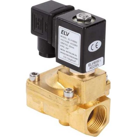 Electrovanne bronze 1'' NF action indirecte (1/2)
