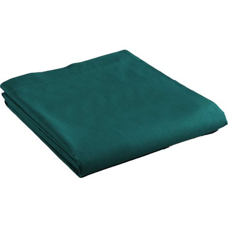 Drap plat coton 240 x 300 cm biolina emeraude (1/4)