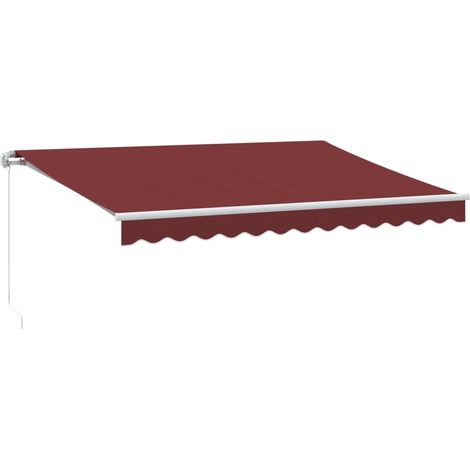 Maison Exclusive - Markise Manuell Weinrot 350x250 cm
