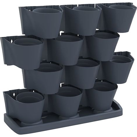 Maison Exclusive - Set per Piante Giardino Verticale 12 pz Antracite Polipropilene (1/5)