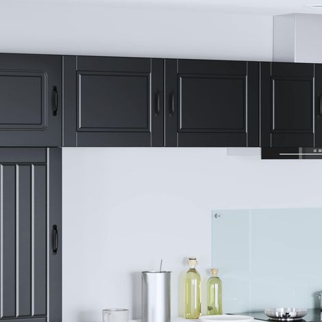 Küchenschrank 2 pcs Schwarz 50 x 31 x 40 cm Holzwerkstoff