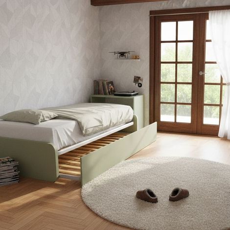 Letto 1 piazza e mezza con letto estraibile - Salvia