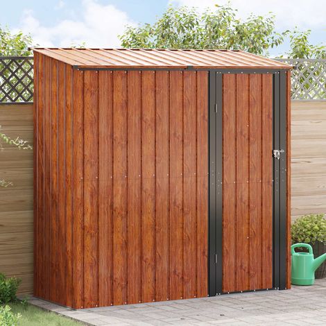 Gartenhütten Braun 203 x 85,5 x 200 cm Metall (1/5)