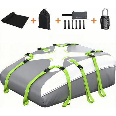 Coffre de toit voiture 580L étanche – Capacité 20 pieds cubes – Dimensions 132×100×46cm – 6 crochets de porte – Pour SUV, camion, berline (1/5)