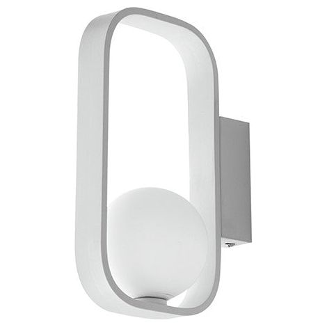 "Applique ROXY in alluminio e vetro bianco satinato" (1/2)