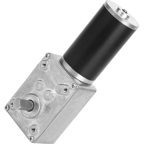 Drehzahlreduzierender elektrischer Getriebemotor, reversibler Schneckengetriebemotor, 8 mm Welle, 12 V (12 V, 12 U/min) (1/5)