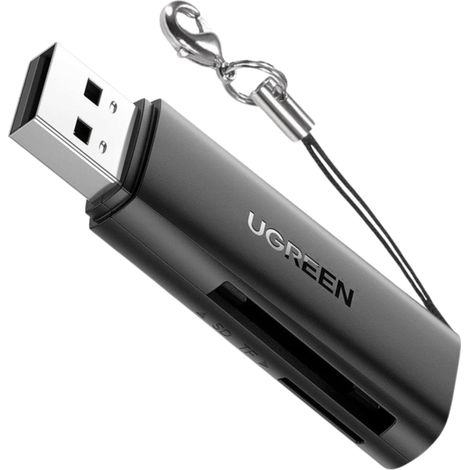 Lettore di schede di memoria SD TF per computer USB 3.0, nero