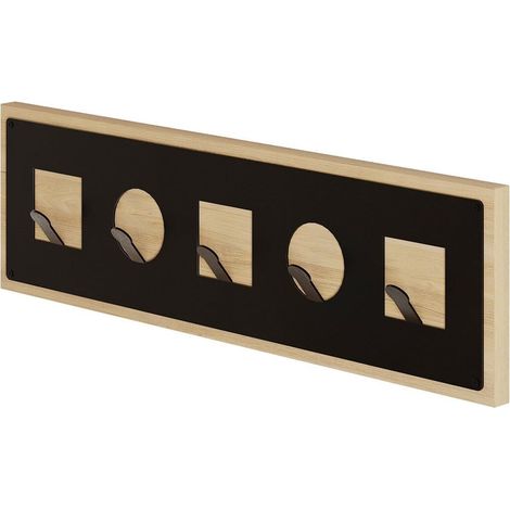 CALICOSY - Porte manteaux suspendu décor bois chêne L54,4 cm - ICON (1/5)