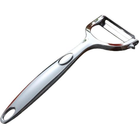 Épluche-légumes en Alliage de Zinc Argenté, Design Ergonomique Robuste et Durable, Outil de Cuisine pour Fruits et Légumes, Idéal pour Maison et Restaurant (1/5)