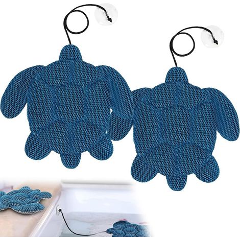 Lot de 2 absorbeurs de mousse pour jacuzzi - Réutilisables - Absorbeur d'huile - Tortue en mousse - Pour accessoires de jacuzzi, piscine et spa - Nettoyage des accessoires de piscine