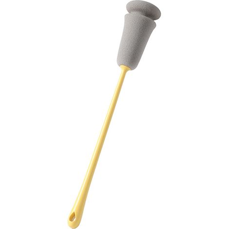 Brosse à tasse motif fleur de forêt (conception personnelle), brosse de nettoyage à long manche, brosse de nettoyage de cuisine, brosse pour biberon, 31 g, orange. (1/2)