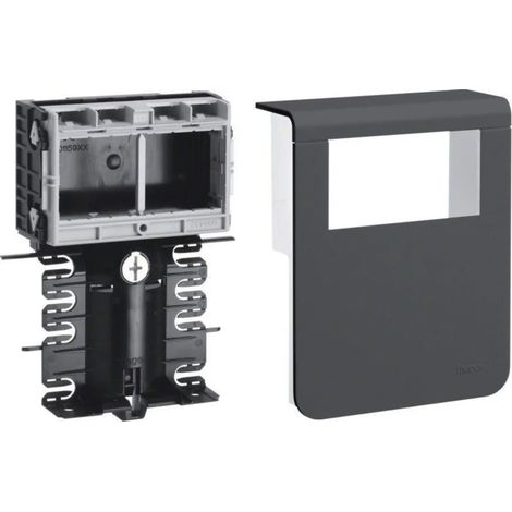Support 2x app 45 SL20115 Noir - MOULURES PLINTHES HAGER SL201159039011