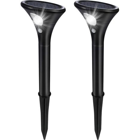 Lot de 2 lampes solaires,détecteur de mouvement PIR,étanchéité IP65,LED 5730,jardin allée terrasse (1/5)