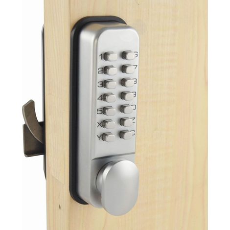 Digital Sliding Door Lock,Keyless (Silver) (1/5)