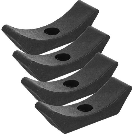 Support pour haltères, rack, équipement de gym professionnel, noir, design simple, empêche les haltères de rouler, lot de 4 (1/5)