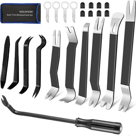 Métal 24 Pièces Outils pour Garnitures Outils Démontage Outillage Carrosserie pour Panneau Accessoires Porte Autoradio Tableau De Bord De Voiture (Part2) (1/5)