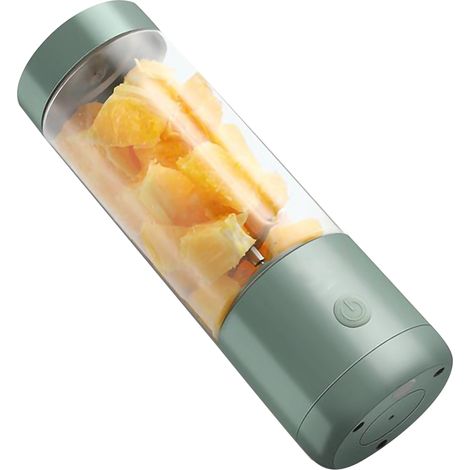 Blender portable haute performance avec port USB, extracteur de jus électrique pour la maison et les déplacements, 400 ml, double lame pour les légumes verts frais. (1/5)