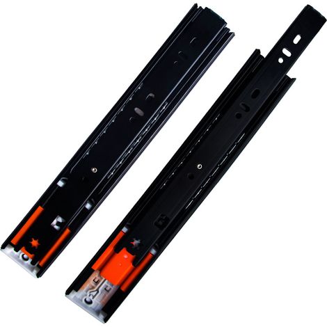 Ahlsen 2er-Set Schubladenführungen 250 mm, kugelgelagerte Schubladenführungen, sanftes und leises Schließen, Vollauszug mit Stoßdämpfer – Tragkraft 35 kg (1/5)