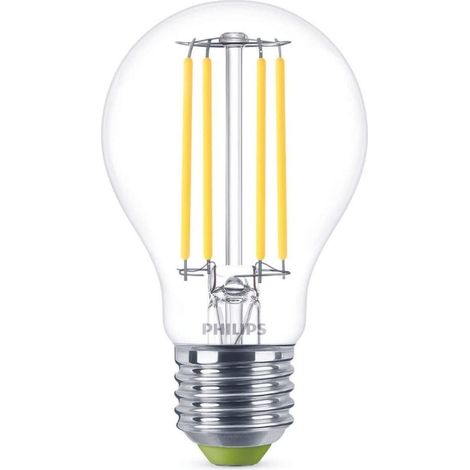 ampoule LED classe A, culot E27, 40W, 4000K Blanc froid, transparante, verre