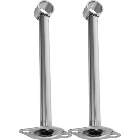 2 supports de fixation au plafond en acier inoxydable pour barres de rideau de douche et barres de penderie avec tête de 32 mm, (1/5)