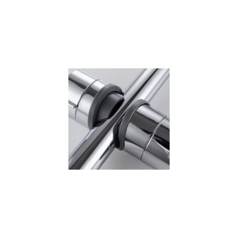 Soporte reemplazable para cabezal de ducha de mano, soporte para cabezal de ducha de ABS cromado, diámetro ajustable de 18 a 25 mm - Crezuo