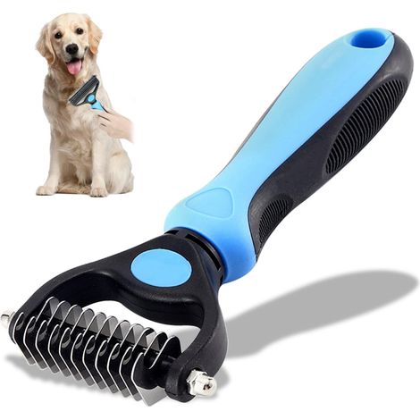 Brosse Chien, Peigne sous Poil Chien, Brosse pour Chien Poil Long, Pet Peigne Brosse Brosse à Poils de Chien, Professionnel Idéal pour Chien et Chat Démêler, et pour Supprimer Poils Morts (1/5)