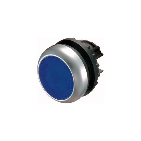 Accionamiento M22-DL-B, botón azul plano iluminado con retorno por resorte
