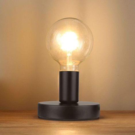 Retro-Industrie-Schreibtischlampe – Ideal für Büro, Schlafzimmer, Wohnzimmer oder Esszimmer – 2er-Set, warmes Licht, schwarz (1/5)
