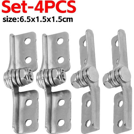 (2 jeux (4 pièces)) Charnières amortissantes en acier inoxydable à friction, pivot réglable en couple, positionnement pliable à n'importe quel angle, quincaillerie de positionnement pour porte d'armoi (1/5)