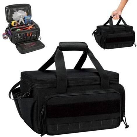 Petit Sac à Outils pour Homme,Organiseur de Rangement d'outils,Trousse de Transport pour Outils,Multifonctionnel Sac À Tactique,Sacoche Outils,Sac de Travail pour Réparateur,Électricien,Charpen (1/4)