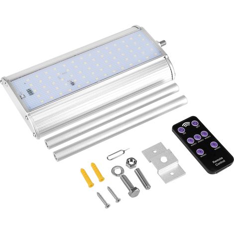 Applique murale extérieure solaire à détecteur de mouvement avec 70 LED, étanche, pour jardin, allée ou rue. (1/5)