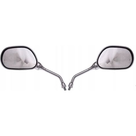 Espejos retrovisores cromados para motocicleta M8, juego de espejos para chopper y scooter. (1/2)